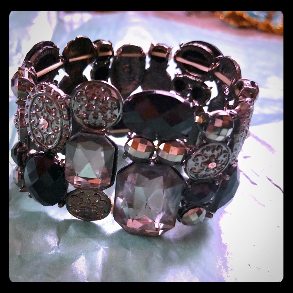 NY&C Black/silver/gunmetal bracelet-New